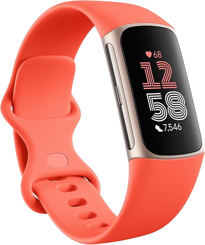 Google Fitbit Charge 6 - Fitness Tracker - Gold/Coral